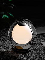 Orbital Globe Outdoor Table Lamp – Modern Sphere LED Patio Light