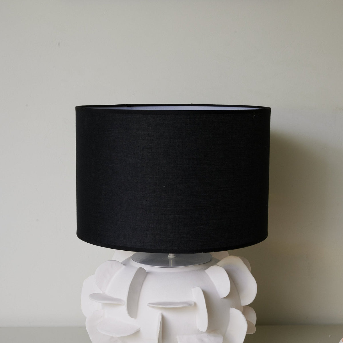 Orbitale Ceramic Table Lamp with Black Linen Shade