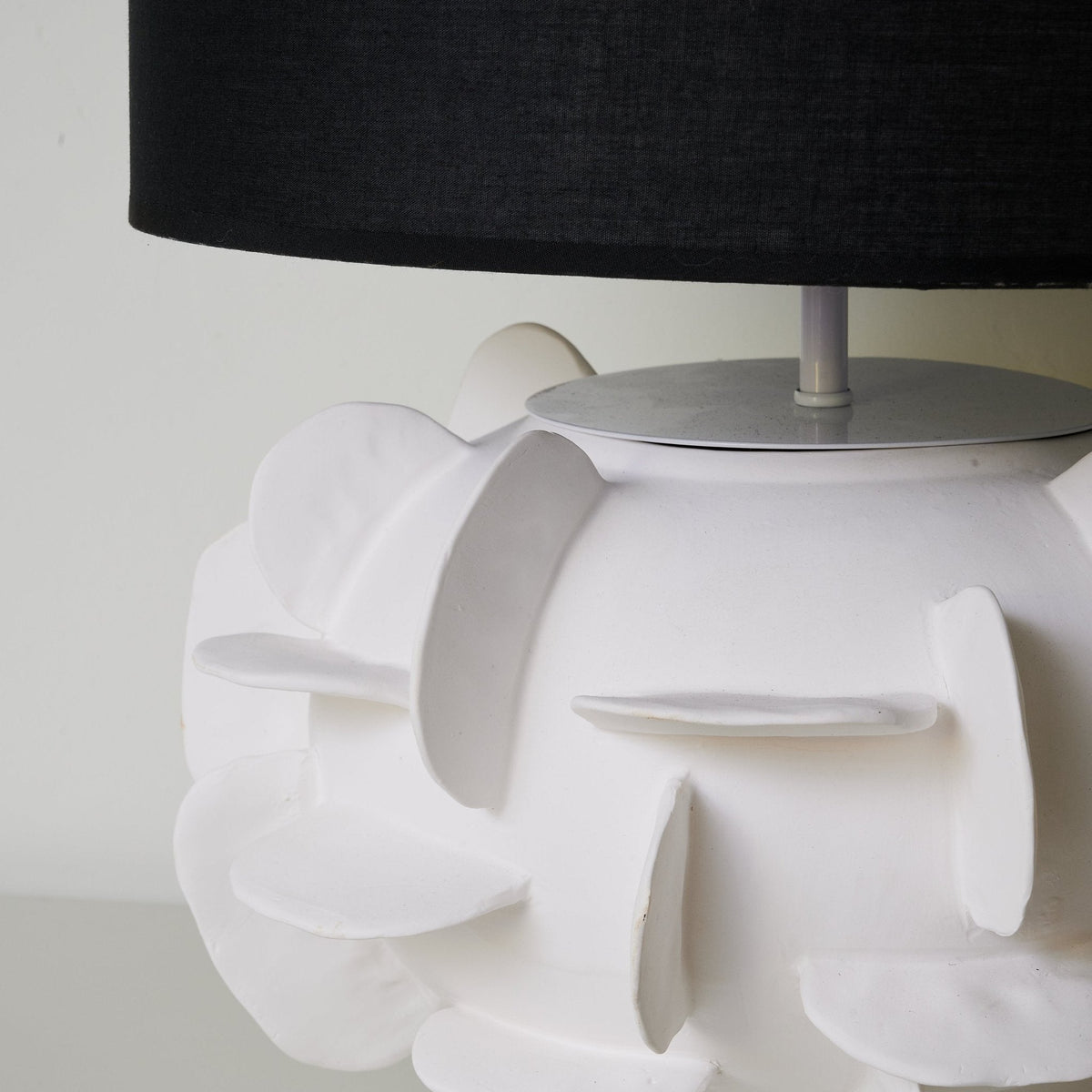 Orbitale Ceramic Table Lamp with Black Linen Shade