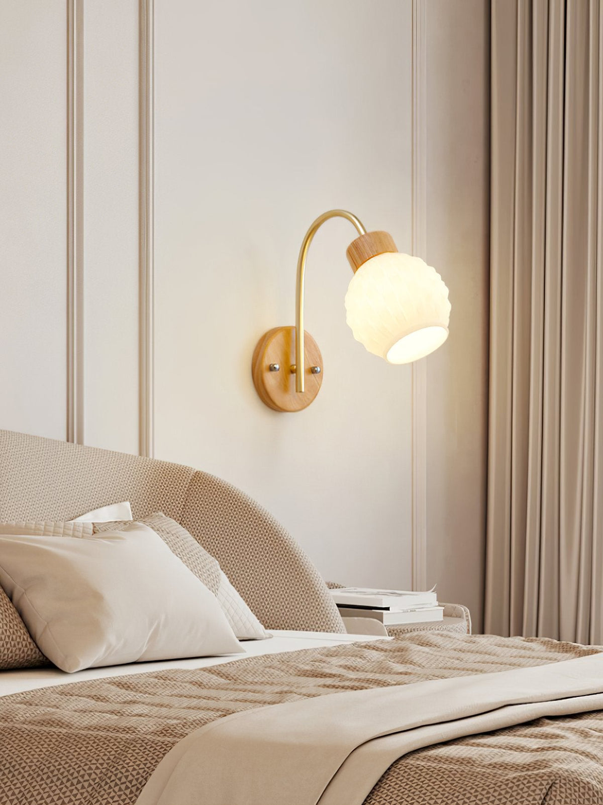Orchid Wood Wall Lamp