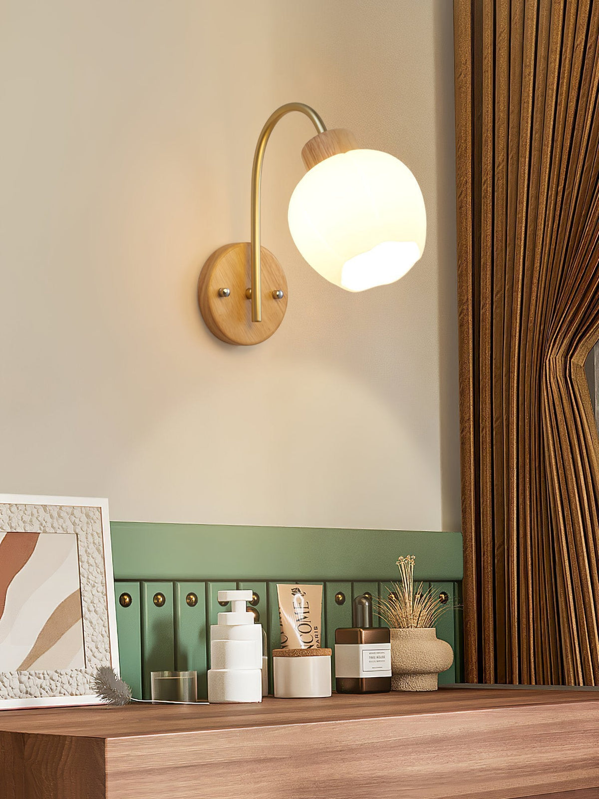 Orchid Wood Wall Lamp