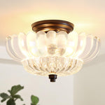 Vintage Amber Glass Ceiling Light