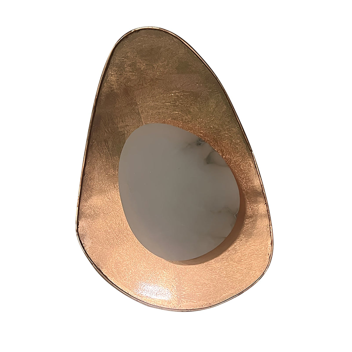 Organic Gilded Pebble Alabaster Wall Sconce – Modern Minimalist Lighting