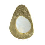 Organic Gilded Pebble Alabaster Wall Sconce – Modern Minimalist Lighting
