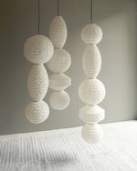 Ori Lantern Swag Pendant Light – Handcrafted Mulberry Paper Hanging Lamp