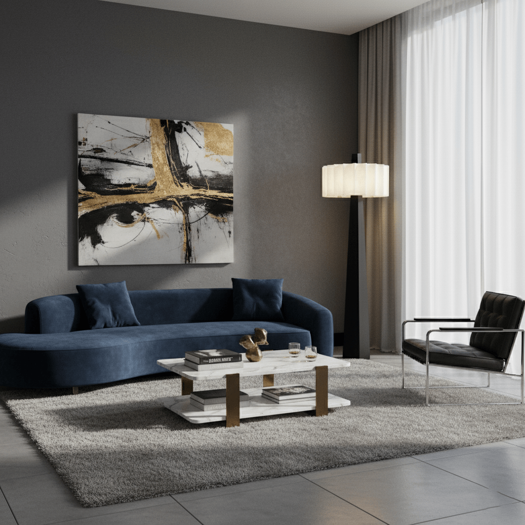 Origami Pleat Alabaster Floor Lamp – Modern Sculptural Lighting