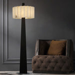 Origami Pleat Alabaster Floor Lamp – Modern Sculptural Lighting