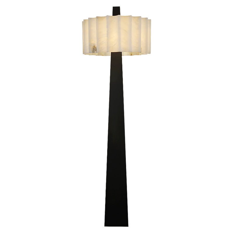 Origami Pleat Alabaster Floor Lamp – Modern Sculptural Lighting