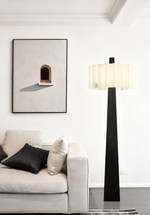 Origami Pleat Alabaster Floor Lamp – Modern Sculptural Lighting