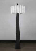 Origami Pleat Alabaster Floor Lamp – Modern Sculptural Lighting