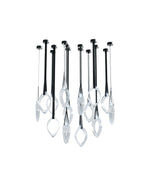 Origin Designer Chandelier in Black Metal and Glass