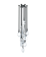 Origin Designer Chandelier in Black Metal and Glass