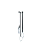 Origin Designer Chandelier in Black Metal and Glass