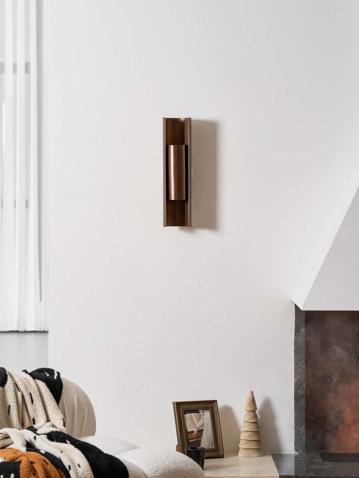Orion Sculptural Wall Sconce in Brushed Bronze with Integrated LED
