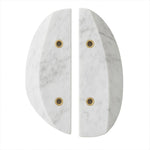 Orion Marble Door Handle in Natural Stone for Cabinets and Glass Doors