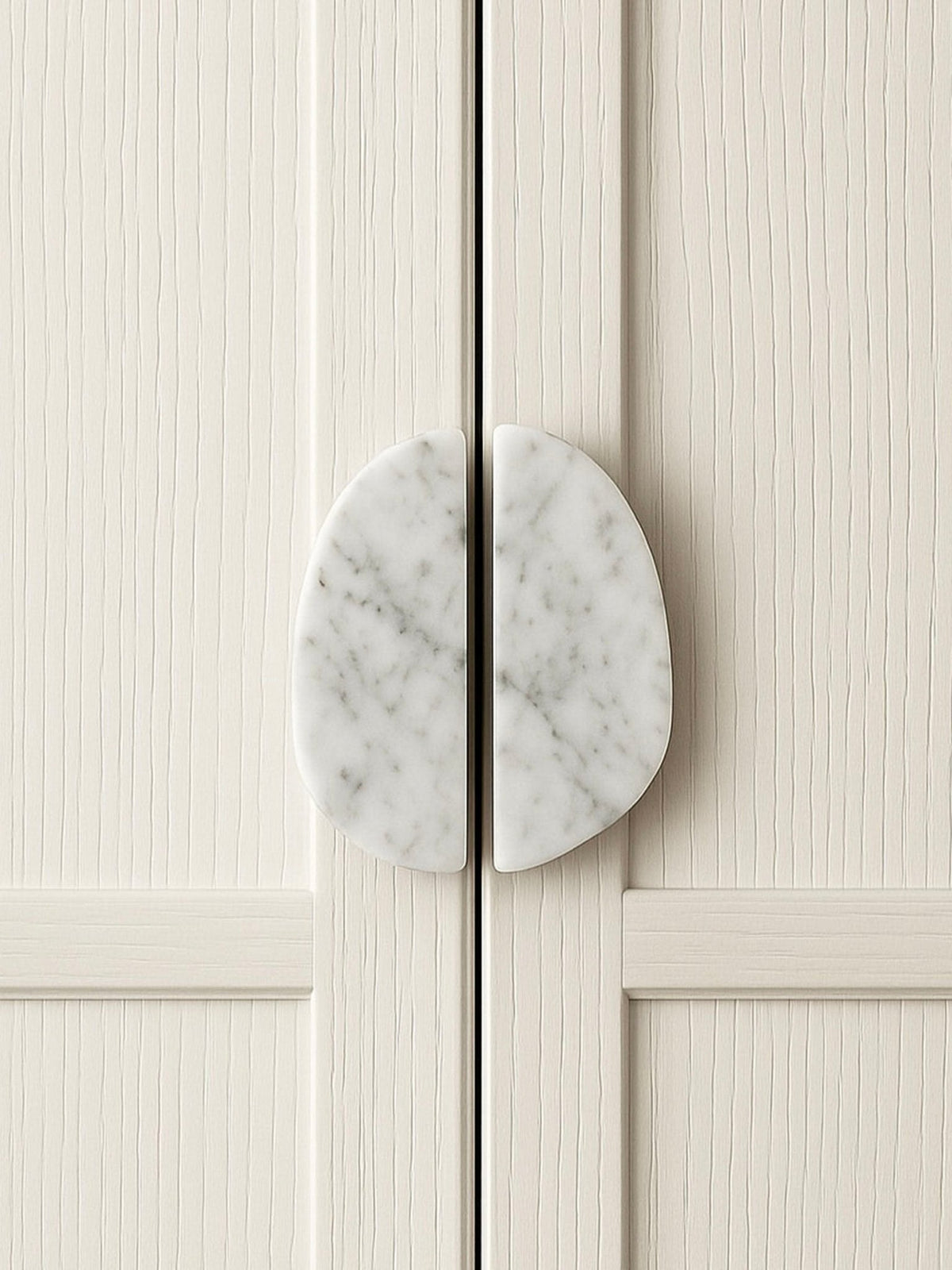 Orion Marble Door Handle in Natural Stone for Cabinets and Glass Doors