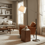 Orion Modern Adjustable Floor Lamp with Fabric Shade for Living Room & Study