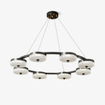 Orion Ring LED Chandelier – Modern Brass & Glass Pendant Light