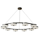 Orion Ring LED Chandelier – Modern Brass & Glass Pendant Light