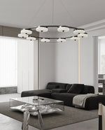 Orion Ring LED Chandelier – Modern Brass & Glass Pendant Light