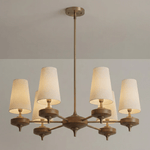 Orlan Walnut Brass Velvet Chandelier for Dining Room