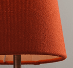 Orlan Twin Fabric Shade Wall Sconce in Walnut and Bronze