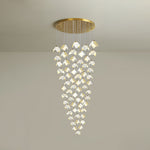 Orlani Cascade Staircase Chandelier in Gold and Ceramic