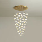 Orlani Cascade Staircase Chandelier in Gold and Ceramic