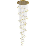 Orlani Cascade Staircase Chandelier in Gold and Ceramic