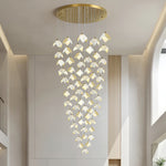 Orlani Cascade Staircase Chandelier in Gold and Ceramic