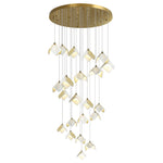 Orlani Cascade Staircase Chandelier in Gold and Ceramic