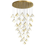 Orlani Cascade Staircase Chandelier in Gold and Ceramic
