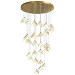 Orlani Cascade Staircase Chandelier in Gold and Ceramic