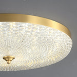 Orlena Brass LED Flush Mount Ceiling Light with Crystal-Like Acrylic Shade
