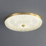 Orlena Brass LED Flush Mount Ceiling Light with Crystal-Like Acrylic Shade