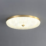 Orlena Brass LED Flush Mount Ceiling Light with Crystal-Like Acrylic Shade