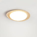 Orolume Travertine Ceiling Light — Natural Stone LED Flush Mount