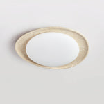 Orolume Travertine Ceiling Light — Natural Stone LED Flush Mount