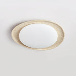 Orolume Travertine Ceiling Light — Natural Stone LED Flush Mount
