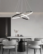 Orrery Rings Chandelier — Modern Brass LED Pendant Light