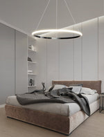 Orrery Rings Chandelier — Modern Brass LED Pendant Light