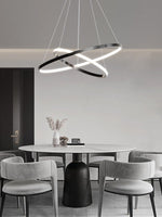 Orrery Rings Chandelier — Modern Brass LED Pendant Light