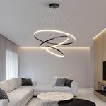 Orrery Rings Chandelier — Modern Brass LED Pendant Light