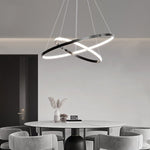 Orrery Rings Chandelier — Modern Brass LED Pendant Light