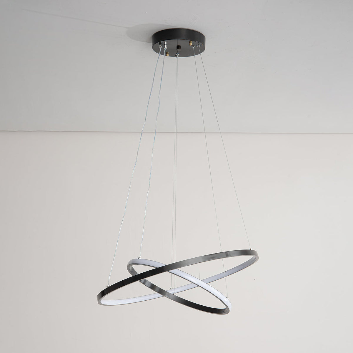 Orrery Rings Chandelier — Modern Brass LED Pendant Light