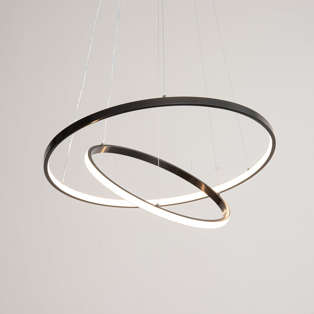 Orrery Rings Chandelier — Modern Brass LED Pendant Light