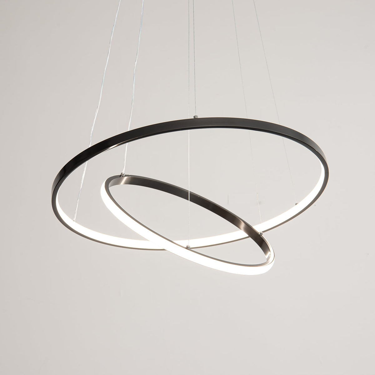 Orrery Rings Chandelier — Modern Brass LED Pendant Light