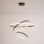 Orrery Rings Chandelier — Modern Brass LED Pendant Light
