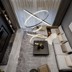 Orrery Rings Chandelier — Modern Brass LED Pendant Light