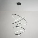 Orrery Rings Chandelier — Modern Brass LED Pendant Light